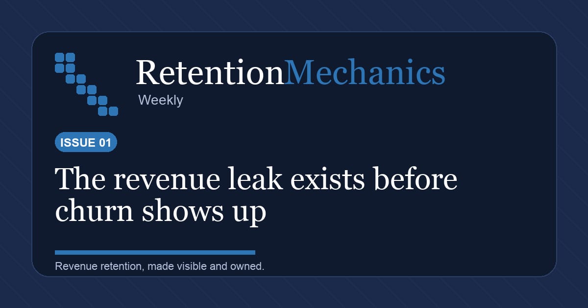 Churn is the receipt, not the warning